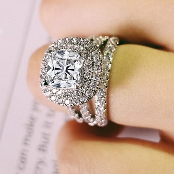 925 Silver & Diamond Simulated - Picture 4 of 8